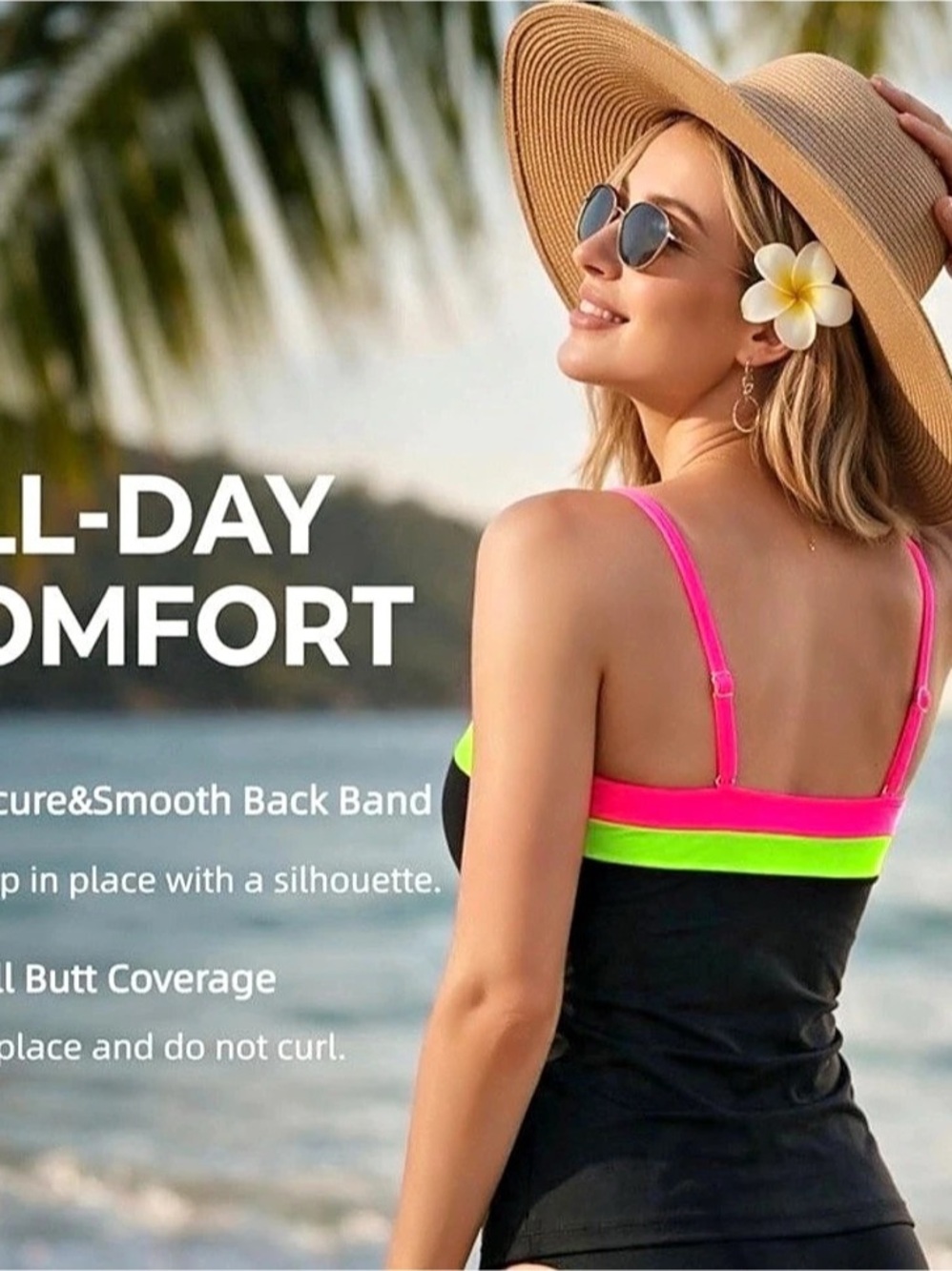 Daci Colorblock Tankini Top - Picture 7 of 9